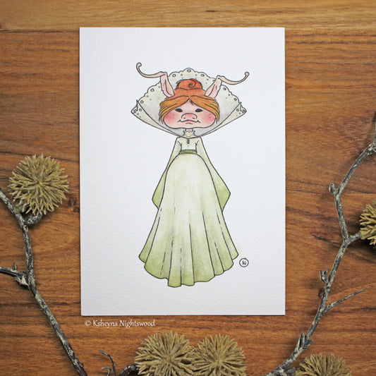 Original Watercolour - Royal Brownie Girl