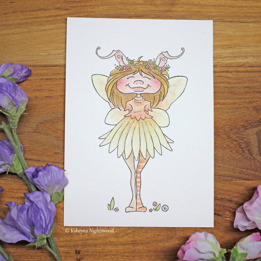 Original Watercolour - Daisy Brownie Girl